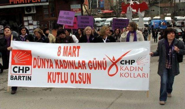 Bartın'da, Chp'li Kadınlardan Yürüyüş