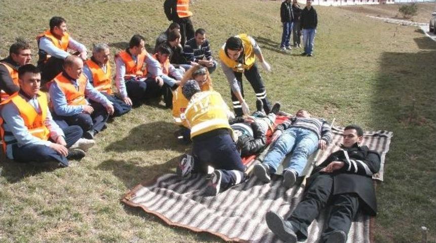 Yozgat'ta Deprem Ve Yangın Tatbikatı