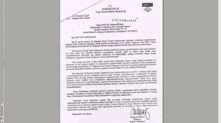 TOKİ'den 'sigarasız Blok'a Yeşil Işık