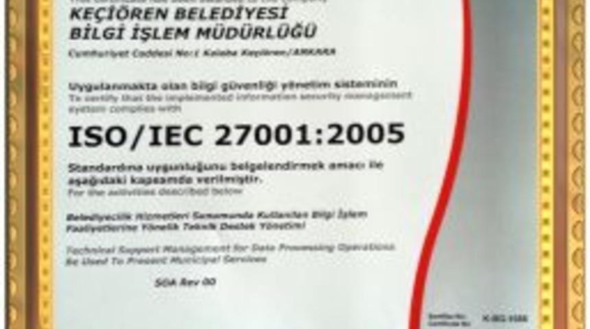 Keçiören Belediyesi Bilgi Güvenliğini Tescilledi