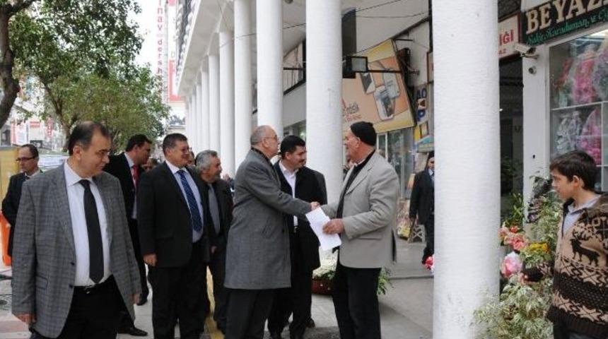 Başkan Erg&uuml;n&rsquo;den Esnaf Gezisi