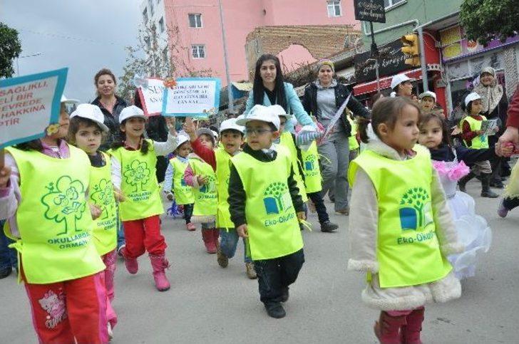 Kozan'da 750 Öğrenci Çevre İçin Yürüdü G2