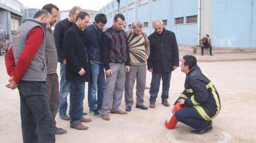 İneg&ouml;l Belediyesi'nden Yangın Eğitimi