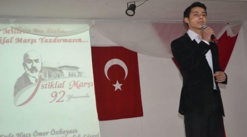 İstiklal Marşı'nın Kabul&uuml;n&uuml;n 92 .yıld&ouml;n&uuml;m&uuml; Kutlandı