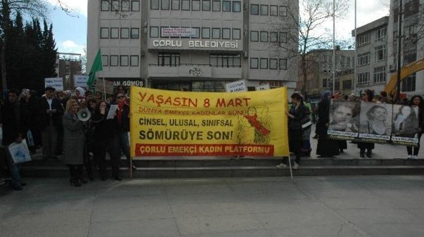 &Ccedil;orlu Emek&ccedil;i Kadın Platformu`ndan Basın A&ccedil;ıklaması