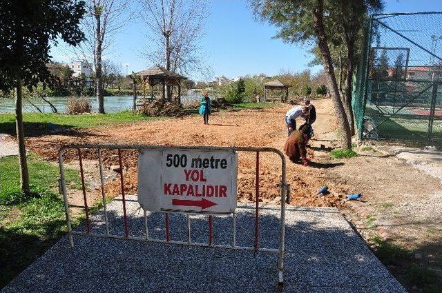 Manavgat Zindan Kalesi’ne Ahşap Yol Yapılıyor