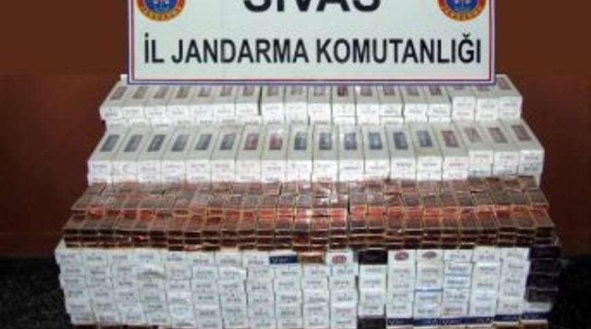 Sivas&rsquo;ta 14 Bin 990 Paket Ka&ccedil;ak Sigara Ele Ge&ccedil;irildi