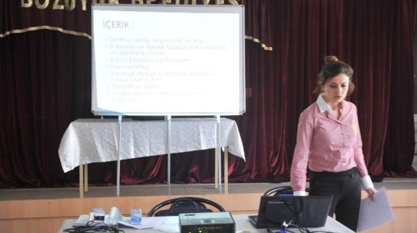 Boz&uuml;y&uuml;k&rsquo;te &lsquo;iş Sağlığı Ve İş G&uuml;venliği&rsquo; Eğitimi