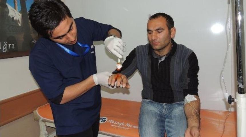 K&ouml;peğin Saldırdığı Şahıs Yaralandı