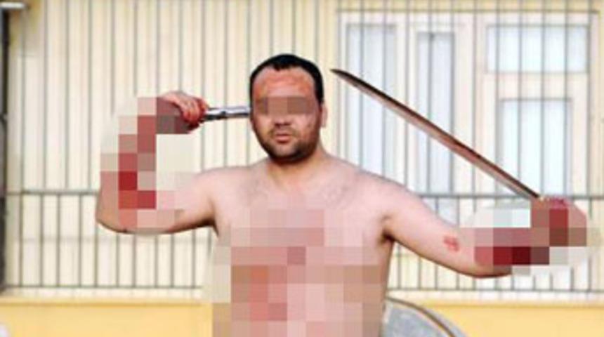 Tabanca ve d&ouml;ner bı&ccedil;aklı intihar girişimi