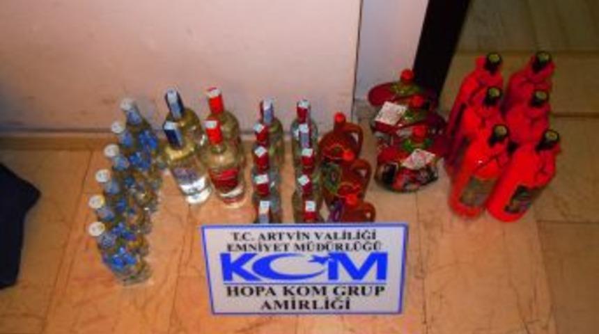 Hopa'da Ka&ccedil;ak Sigara Ve I&ccedil;ki Ele Ge&ccedil;irildi