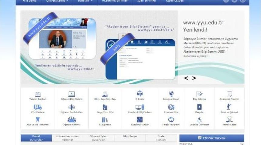 Yy&uuml; Yeni Web Sayfası Yayına Başladı