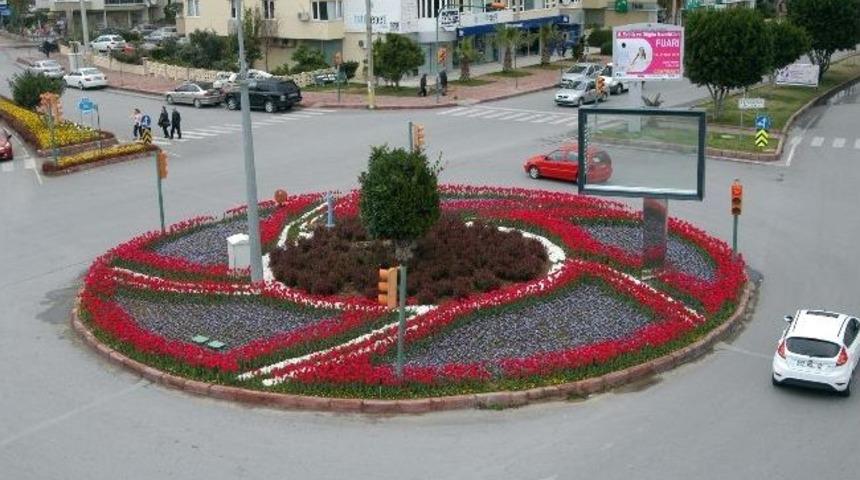 B&uuml;y&uuml;kşehir Kavşaklarda Peyzaj D&uuml;zenleme &Ccedil;alışmalarına Başladı