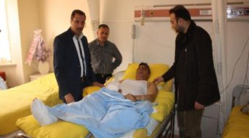 Ak Partili Başkanlardan, &Uuml;z&uuml;m&ouml;ren Belediye Başkanı &Ccedil;ağlar'a Ge&ccedil;miş Olsun Ziyareti