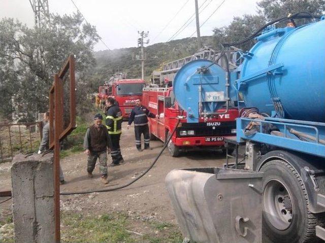 Yangında Mahsur Kalan İki İşçi Son Anda Kurtarıldı