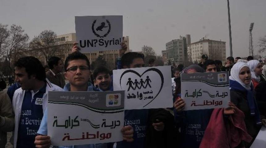 Gaziantep'te Stk'lar Suriye Direnişine Destek Verdi