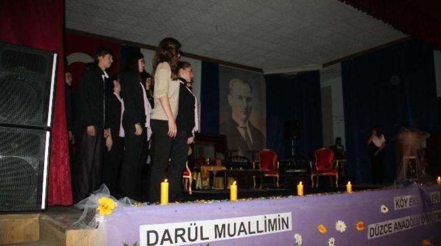 D&uuml;zce&rsquo;de &Ouml;ğretmen Okullarının Kuruluşu Kutlandı