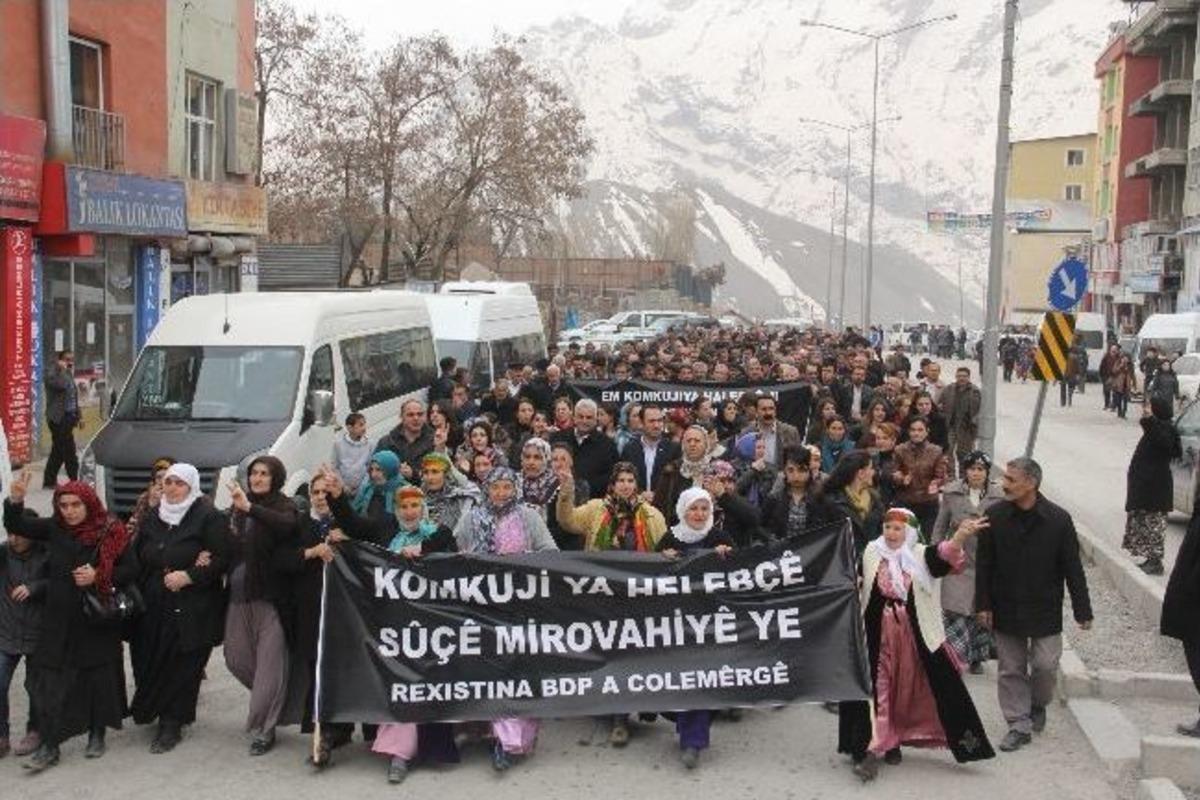Hakkari&rsquo;de Halep&ccedil;e Katliamı Kınandı