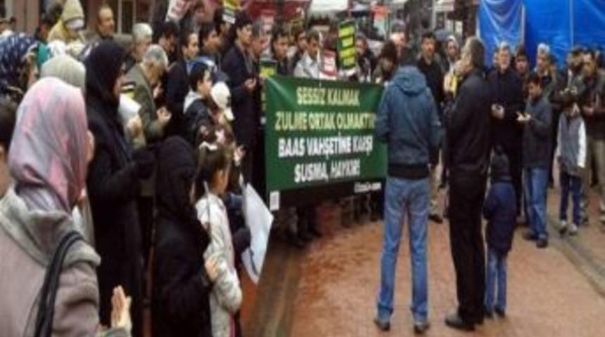 Bartın&rsquo;da Baas Rejimi Protesto Edildi