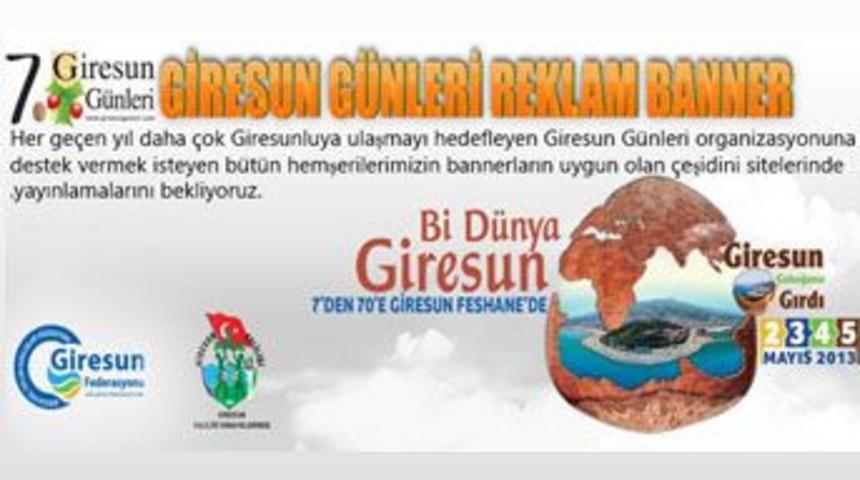 Giresun G&uuml;nleri bannerları webde yerini almaya hazır