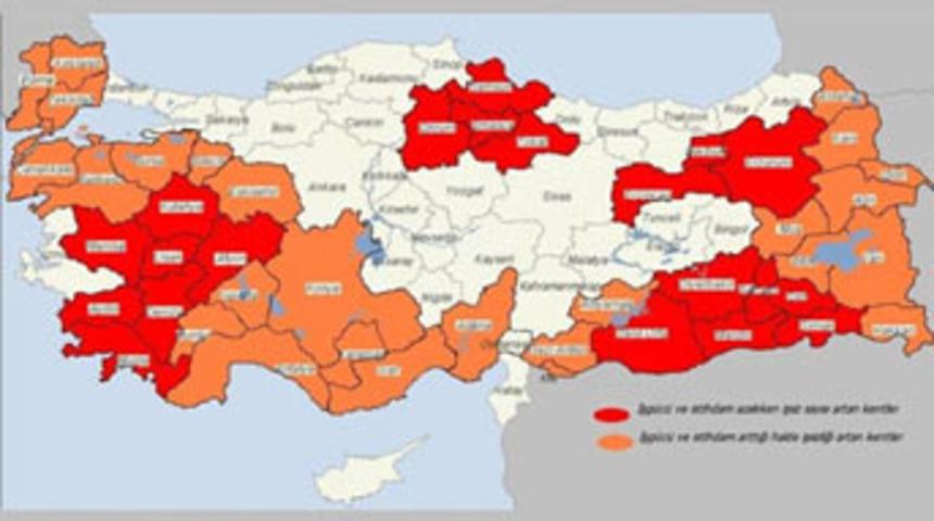 20 ilde tehlike &ccedil;anları &ccedil;alıyor