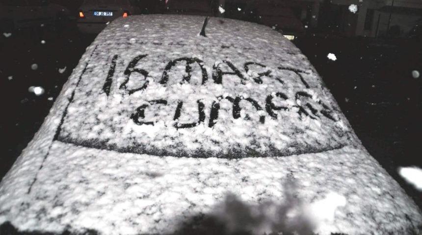 Yozgat&rsquo;ta Lapa Lapa Kar Yağışı