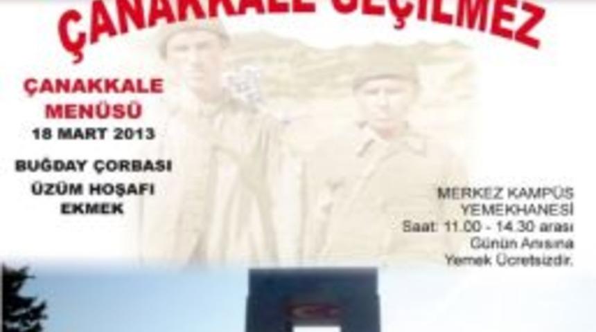 Ad&uuml; &Ouml;ğrencilerine &Ccedil;anakkale Men&uuml;s&uuml;