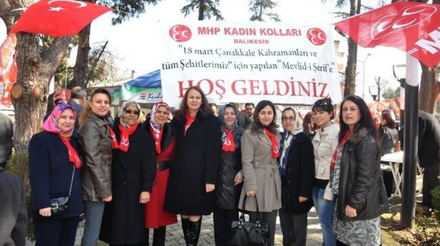 Mhp'li Kadınlar &Ccedil;anakkale Şehitleri İ&ccedil;in Lokma Hayrı Yaptı