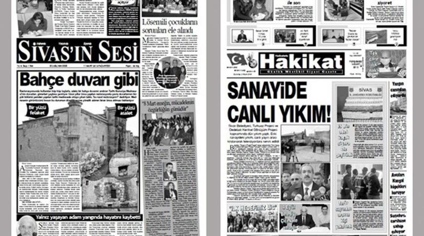 Sivas'ta Birleşen Gazeteler Renklendi