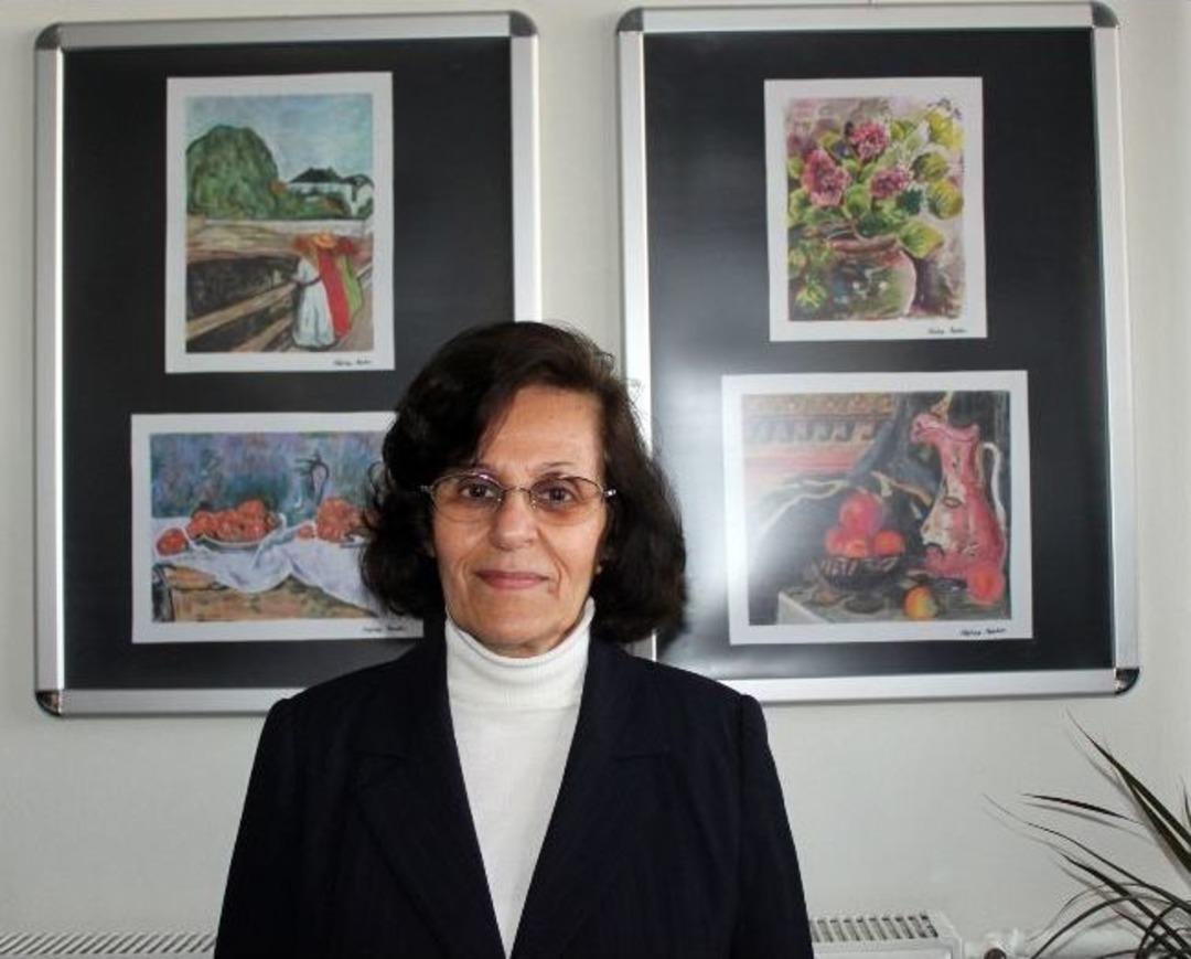 90 Yaşındaki Kursiyerin Resimlerine B&uuml;y&uuml;k İlgi