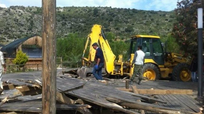 Dat&ccedil;a&rsquo;da İş Yeri Yıkımı