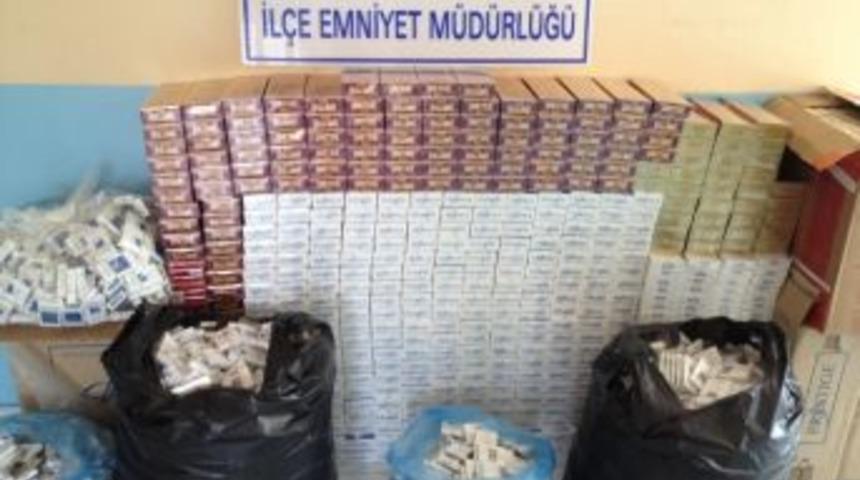 G&ouml;ksun'da 9 Bin 500 Paket Ka&ccedil;ak Sigara Ele Ge&ccedil;irildi