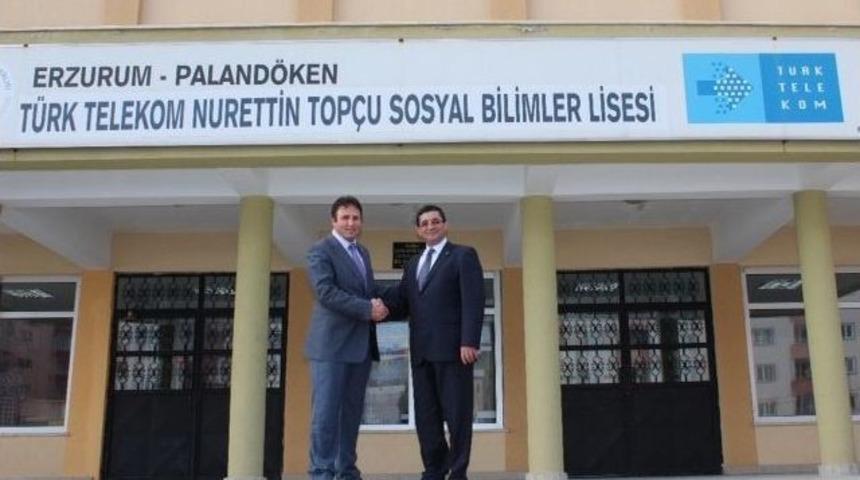 T&uuml;rk Telekom&rsquo;dan Erzurum Paland&ouml;ken T&uuml;rk Telekom Nurettin Top&ccedil;u Sosyal Bilimler Lisesi &Ouml;ğrencilerine Destek