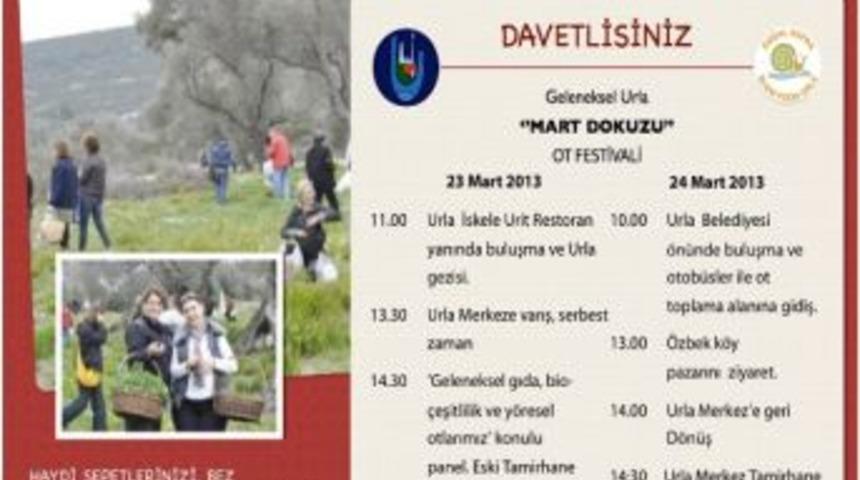 Urla Mart Dokuzu Ot Festivali Başlıyor