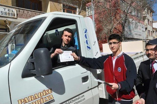 Yerköy’de Trafik Kurallarına Uyanlara Teşekkür Belgesi 2