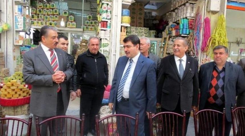 Vali Şahin, Esnafları Ziyaret Etti