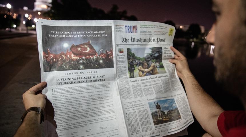 Amerikan gazetesi Washington Post'ta tam sayfa FET&Ouml; uyarısı