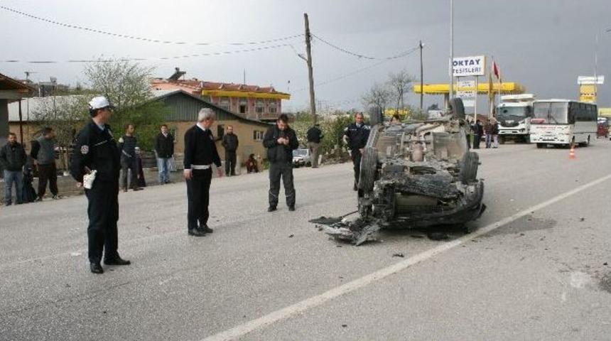 D&uuml;zce&rsquo;de Trafik Kazası: 2 Yaralı