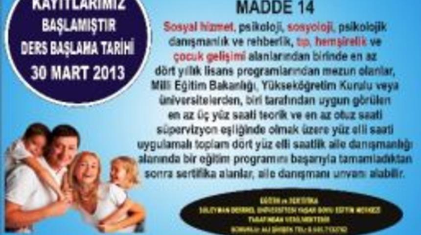 Şanlıurfa&rsquo;da Aile Danışmanlığı Eğitimi