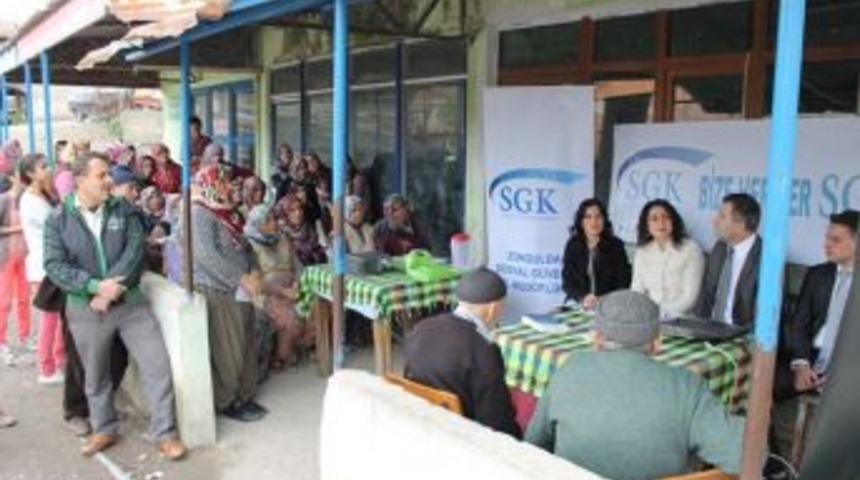 SGK k&ouml;ylerde biligilendirme toplantısı yapıyor