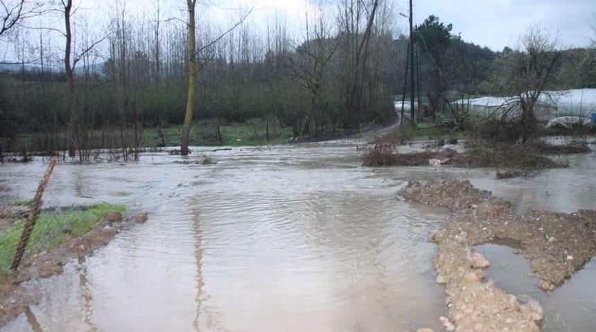 Derenin Yükselmesiyle Köprü Su Altında Kaldı; Kadınlar Sudan Geçmeye Kalktı