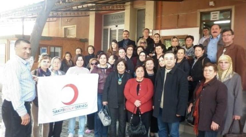 Urla Kızılay Şubesi'nden, Ezine Şubesi'ne Ziyaret