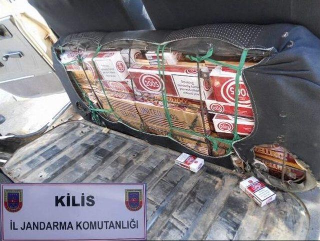 Kilis'te 2 Bin 450 Paket Kaçak Sigara Ele Geçirildi