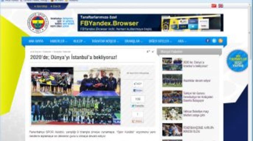 Fenerbah&ccedil;e Spor Kul&uuml;b&uuml;'dan '2020&rsquo;de; D&uuml;nya&rsquo;yı İstanbul&rsquo;a Bekliyoruz' &Ccedil;ağrısı