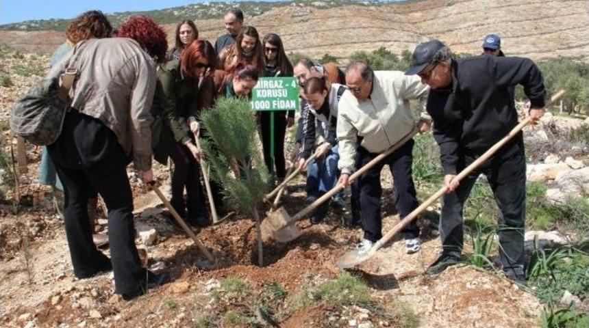 İzmirgaz, Ege Orman Vakfı İle İşbirliği Yaparak &Ccedil;eşme Ildır Mevkiine Bin Fidan Bağışında Bulundu
