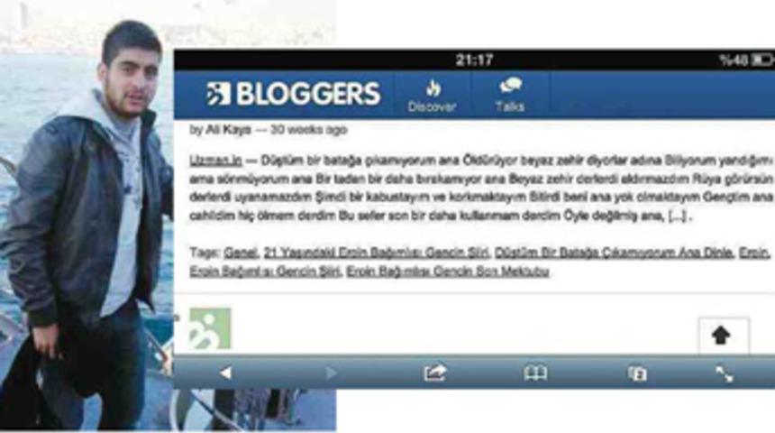 Ölümünü mısralara döktü