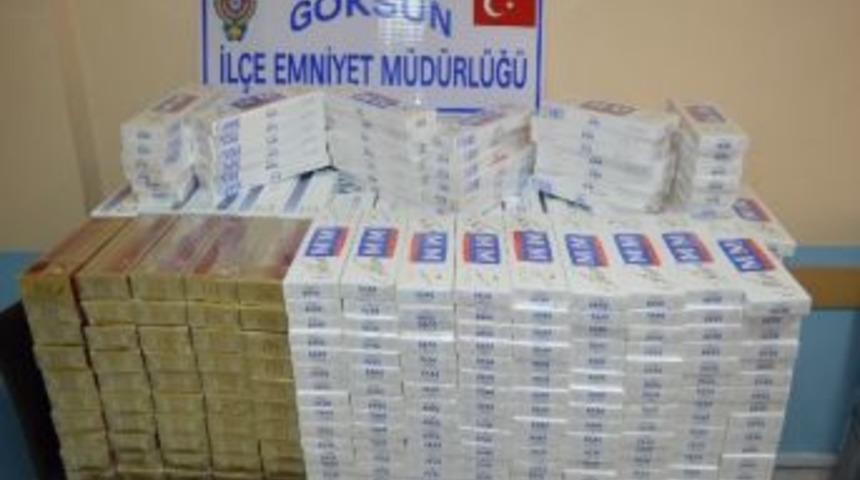 G&ouml;ksun'da 5 Bin 500 Paket Ka&ccedil;ak Sigara Ele Ge&ccedil;irildi
