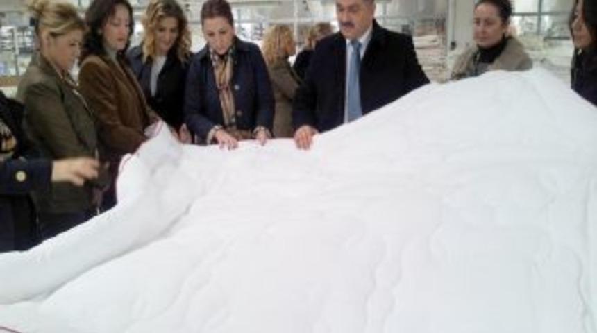 Kadın Girişimciler, Seral Pamuk Elyaf Fabrikası'nı Gezdi