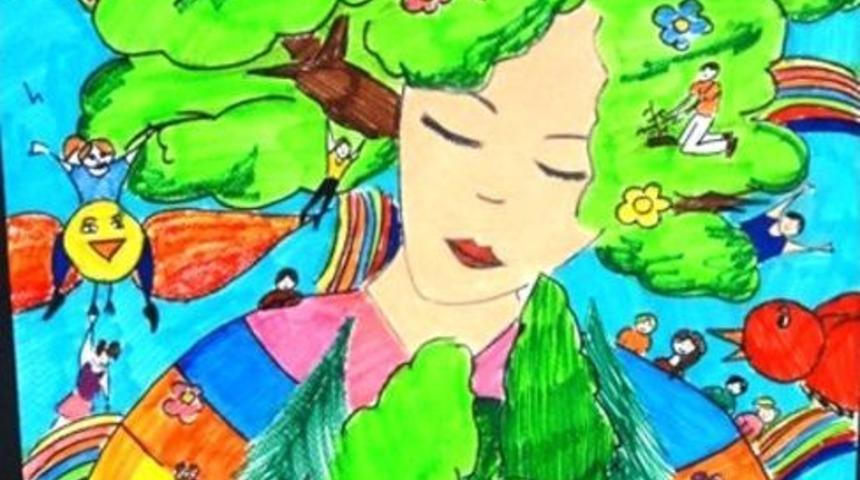 Ağa&ccedil; Ve Orman Sevgisini Resimlerle Anlattılar