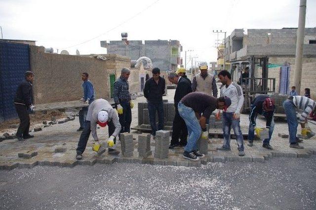 Viranşehir'de Kilitli Parke Taşı Çalışmaları